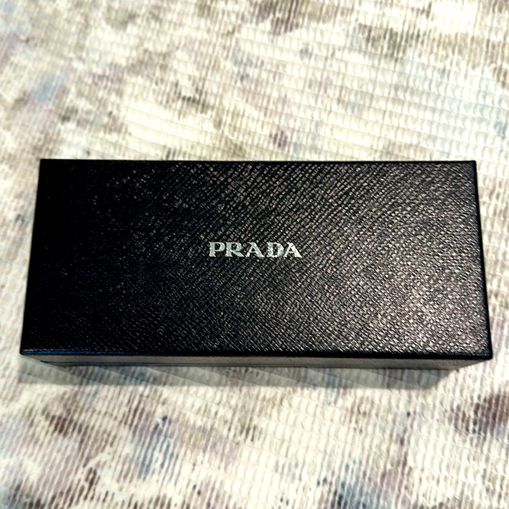 PRADA Hard Glasses Case 100% Authentic. Textured Outer & Lined with Logo Inside